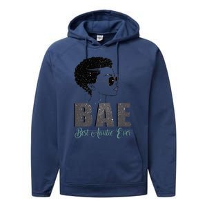 Funny Bae Gift Best Auntie Ever Gift Performance Fleece Hoodie