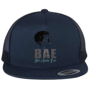 Funny Bae Gift Best Auntie Ever Gift Flat Bill Trucker Hat