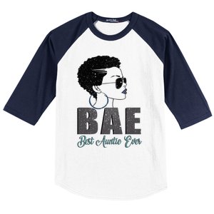 Funny Bae Gift Best Auntie Ever Gift Baseball Sleeve Shirt