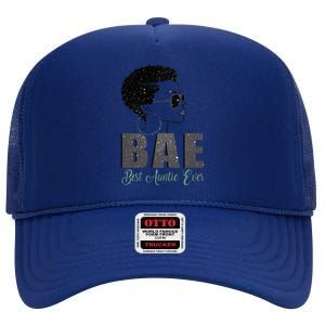 Funny Bae Gift Best Auntie Ever Gift High Crown Mesh Back Trucker Hat