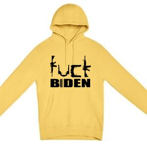 F*ck Biden Guns Logo Premium Pullover Hoodie