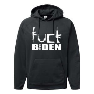 F*ck Biden Guns Logo Performance Fleece Hoodie