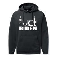 F*ck Biden Guns Logo Performance Fleece Hoodie