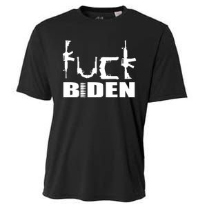 F*ck Biden Guns Logo Cooling Performance Crew T-Shirt