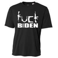 F*ck Biden Guns Logo Cooling Performance Crew T-Shirt