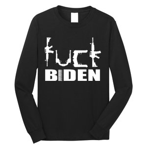 F*ck Biden Guns Logo Long Sleeve Shirt