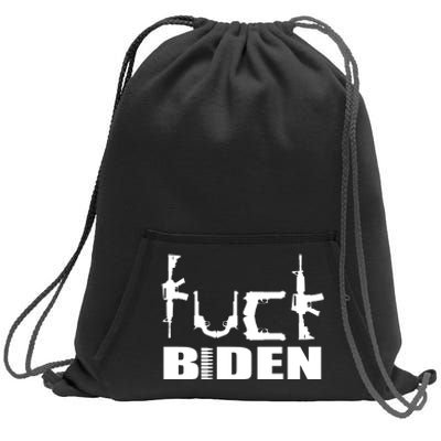 F*ck Biden Guns Logo Sweatshirt Cinch Pack Bag