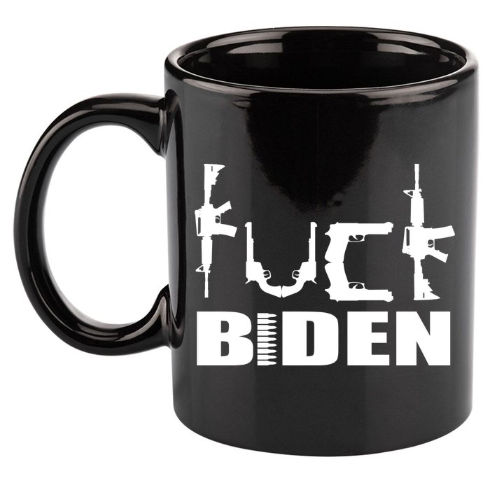 F*ck Biden Guns Logo 11oz C Handle Ceramic Mug