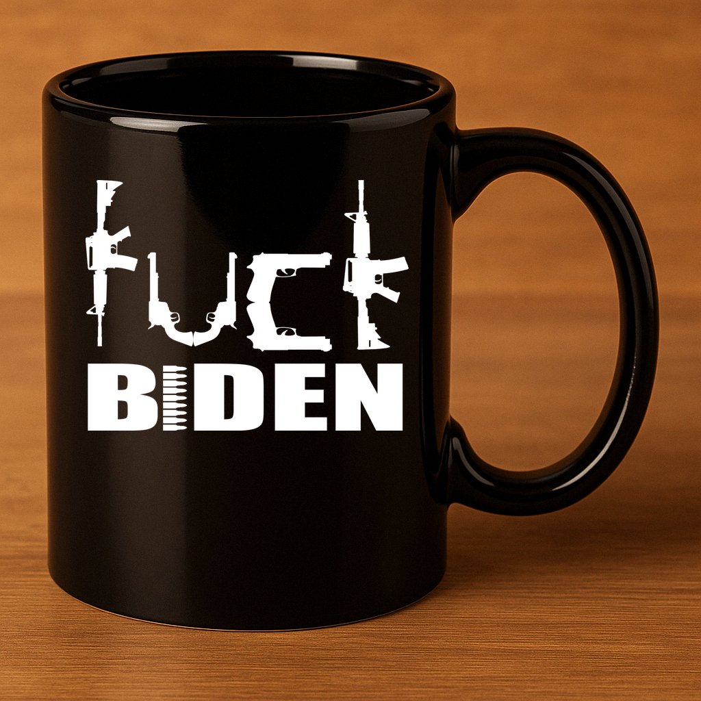 F*ck Biden Guns Logo 11oz C Handle Ceramic Mug