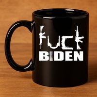 F*ck Biden Guns Logo 11oz C Handle Ceramic Mug