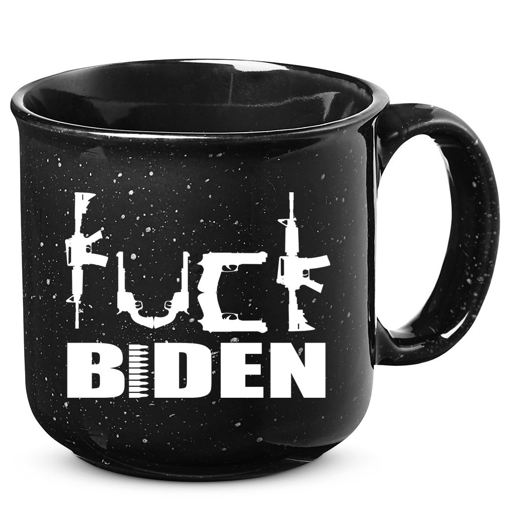 F*ck Biden Guns Logo 15oz Campfire Ceramic Mug