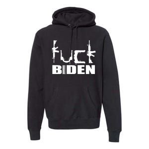 F*ck Biden Guns Logo Premium Hoodie