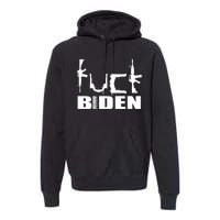 F*ck Biden Guns Logo Premium Hoodie