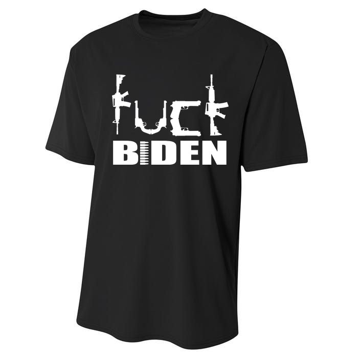 F*ck Biden Guns Logo Performance Sprint T-Shirt