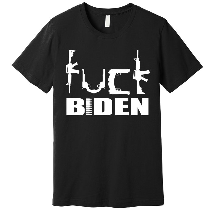 F*ck Biden Guns Logo Premium T-Shirt