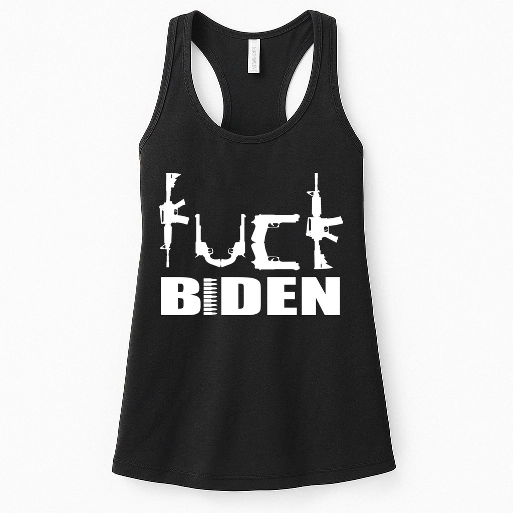 F*ck Biden Guns Logo Womens Tank Top