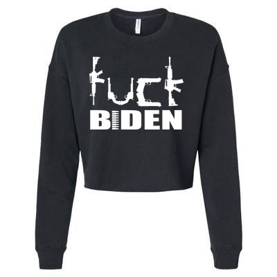 F*ck Biden Guns Logo Cropped Pullover Crew