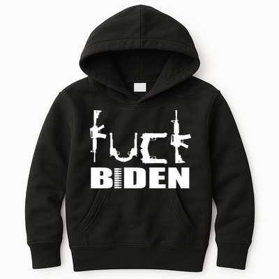F*ck Biden Guns Logo Kids Hoodie