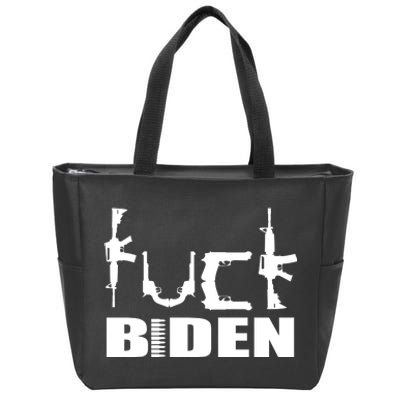 F*ck Biden Guns Logo Zip Tote Bag