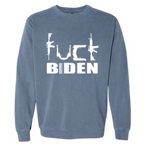 F*ck Biden Guns Logo Garment-Dyed Sweatshirt