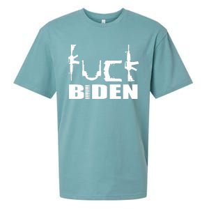 F*ck Biden Guns Logo Sueded Cloud Jersey T-Shirt