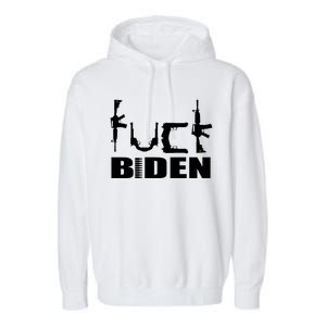 F*ck Biden Guns Logo Garment-Dyed Fleece Hoodie