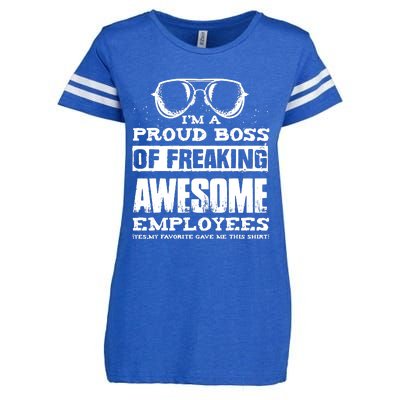 Funny Boss Gift IM A PROUD BOSS OF FREAKING Enza Ladies Jersey Football T-Shirt