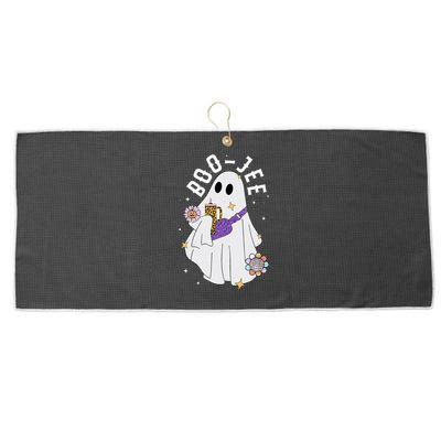 Funny Boojee Ghost Halloween Boo Jee Ghost Spooky Large Microfiber Waffle Golf Towel