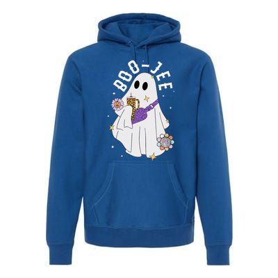 Funny Boojee Ghost Halloween Boo Jee Ghost Spooky Premium Hoodie