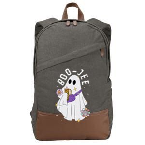 Funny Boojee Ghost Halloween Boo Jee Ghost Spooky Cotton Canvas Backpack