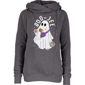 Funny Boojee Ghost Halloween Boo Jee Ghost Spooky Womens Funnel Neck Pullover Hood