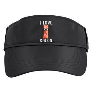 Funny Bacon Gift For Cool Geeky I Love Bacon Adult Drive Performance Visor