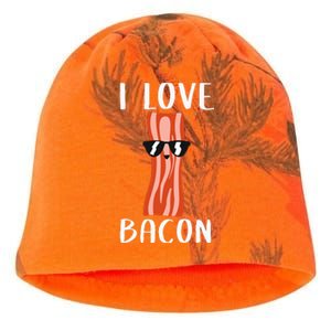 Funny Bacon Gift For Cool Geeky I Love Bacon Kati - Camo Knit Beanie