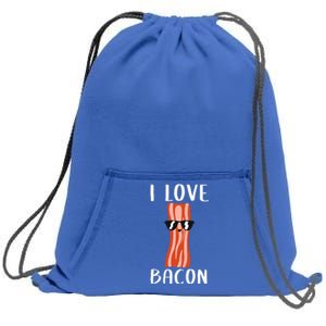 Funny Bacon Gift For Cool Geeky I Love Bacon Sweatshirt Cinch Pack Bag