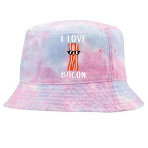 Funny Bacon Gift For Cool Geeky I Love Bacon Tie-Dyed Bucket Hat