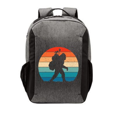 Funny Bigfoot Golf Vintage Retro Sasquatch Playing Golf Gift Vector Backpack