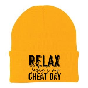 Funny Bodybuilder Gift Fitness Gym Workout Cheat Day Funny Gift Knit Cap Winter Beanie