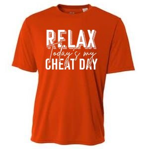 Funny Bodybuilder Gift Fitness Gym Workout Cheat Day Funny Gift Cooling Performance Crew T-Shirt