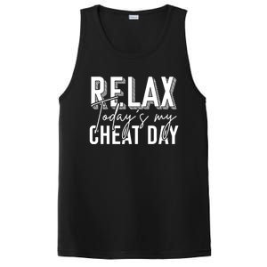 Funny Bodybuilder Gift Fitness Gym Workout Cheat Day Funny Gift PosiCharge Competitor Tank