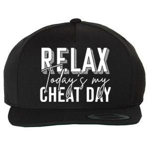 Funny Bodybuilder Gift Fitness Gym Workout Cheat Day Funny Gift Wool Snapback Cap