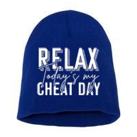 Funny Bodybuilder Gift Fitness Gym Workout Cheat Day Funny Gift Short Acrylic Beanie