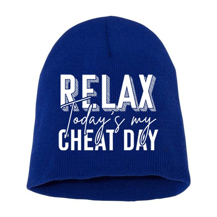 Funny Bodybuilder Gift Fitness Gym Workout Cheat Day Funny Gift Short Acrylic Beanie