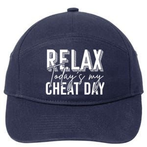 Funny Bodybuilder Gift Fitness Gym Workout Cheat Day Funny Gift 7-Panel Snapback Hat