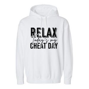 Funny Bodybuilder Gift Fitness Gym Workout Cheat Day Funny Gift Garment-Dyed Fleece Hoodie