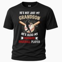 Funny Baseball Grandpa Grandson My Favorite Baseball Player Cooling Performance Crew T-Shirt