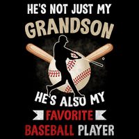 Funny Baseball Grandpa Grandson My Favorite Baseball Player Cooling Performance Crew T-Shirt