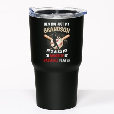 Funny Baseball Grandpa Grandson My Favorite Baseball Player Tumbler