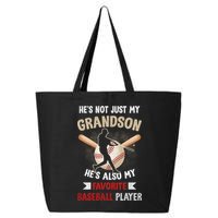 Funny Baseball Grandpa Grandson My Favorite Baseball Player 25L Jumbo Tote