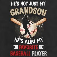 Funny Baseball Grandpa Grandson My Favorite Baseball Player 25L Jumbo Tote