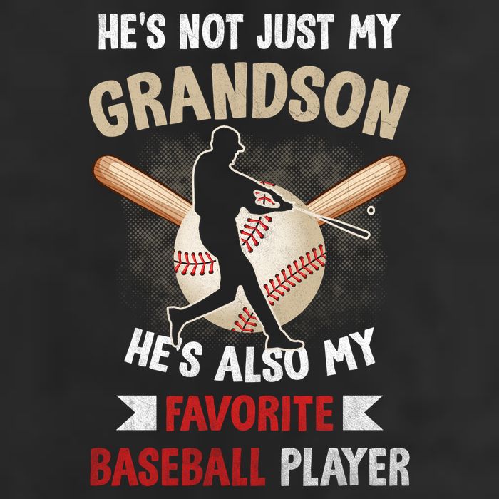 Funny Baseball Grandpa Grandson My Favorite Baseball Player 25L Jumbo Tote